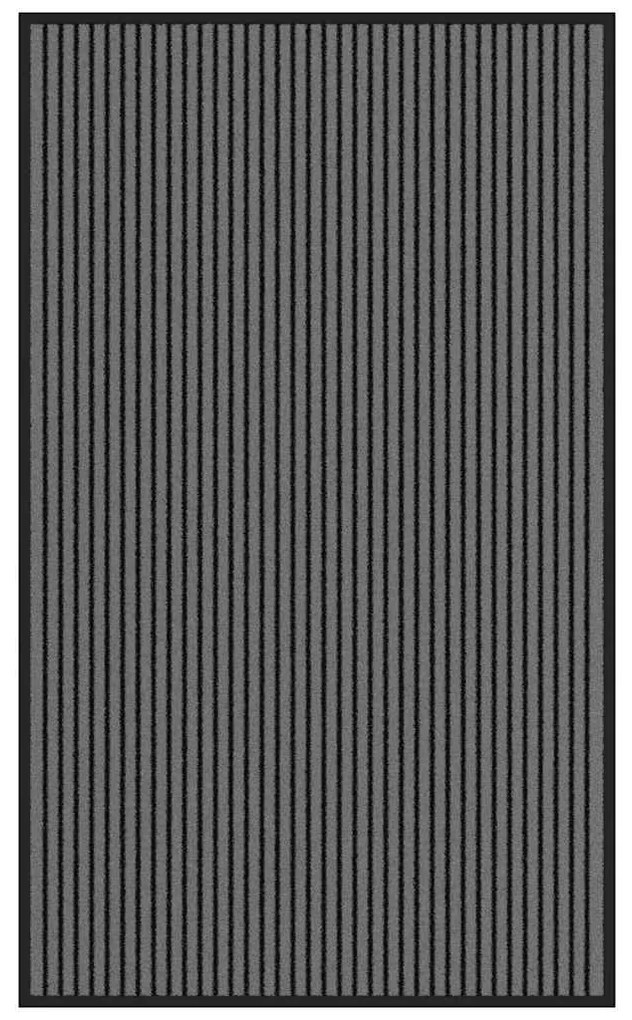 Zerbino A Strisce Nere E Grigie 90x150 Cm /