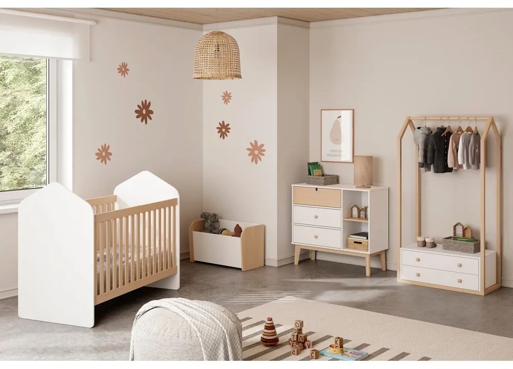 Armadio a giorno bianco per bambini 80x170 cm Esteban - Marckeric