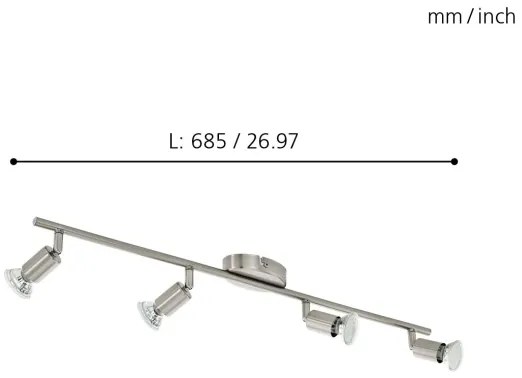 Eglo 92598 - Luce Spot a LED BUZZ 4xGU10-LED/2,8W/230V