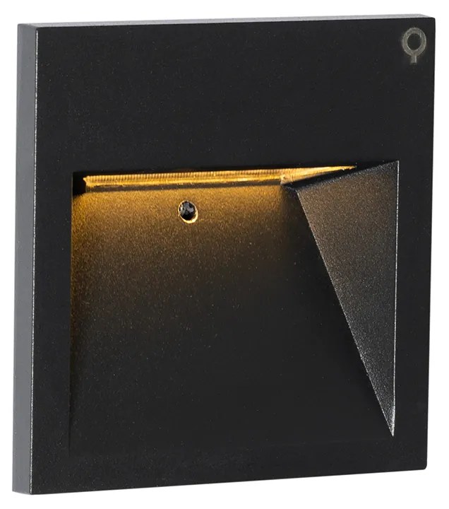 Set di 4 faretti da parete moderni neri con LED inclusi - Gem 2