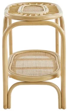 Comodino in rattan naturale e motivo a intreccio L45 cm BOW