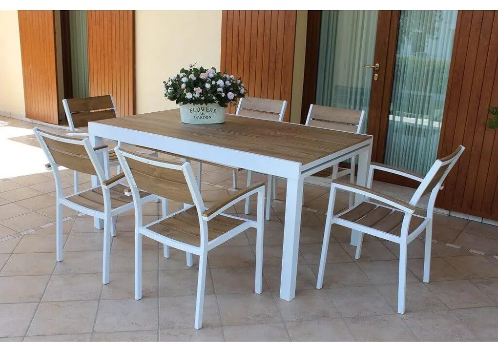 VIDUUS - tavolo da giardino allungabile in alluminio e polywood