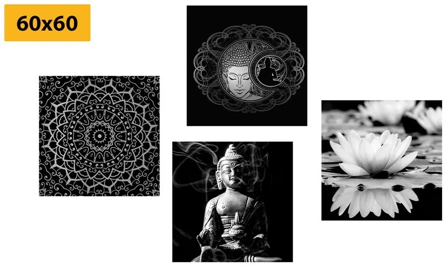 Set di quadri – Buddha tranquillo