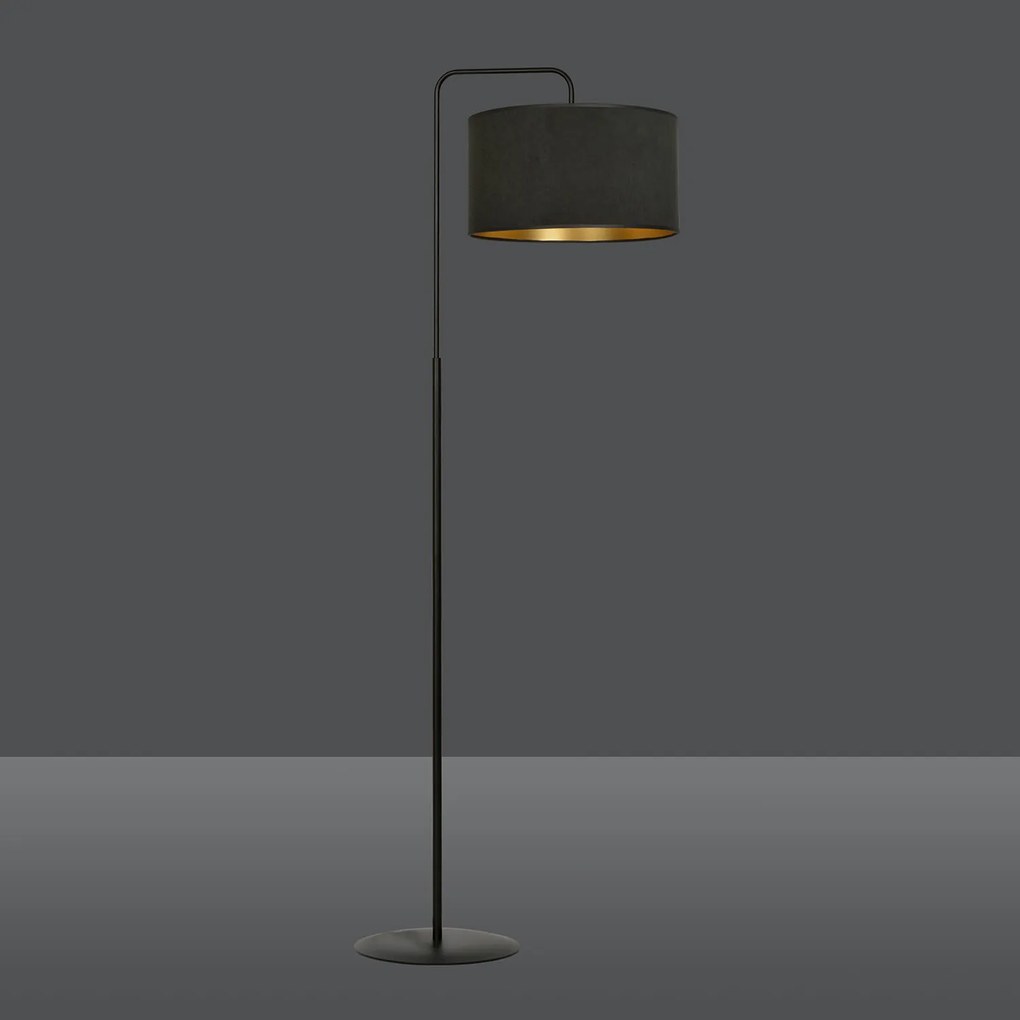 Piantana Contemporaneo Ganesha Acciaio Nero 1 Luce E27 Ip20