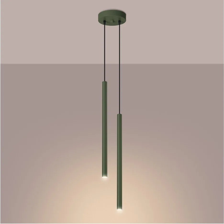 Lampadario verde ø 15 cm Fideus – Sollux