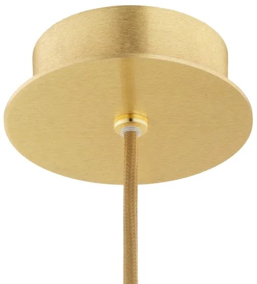 Argon 8447 - Lampadario a sospensione con filo ALMIROS 1xE27/15W/230V diametro 25 cm alabastro oro