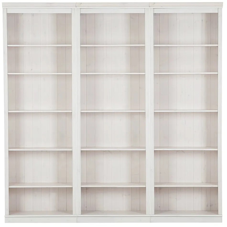 Libreria in legno di pino bianco 222x223 cm Anita - Støraa
