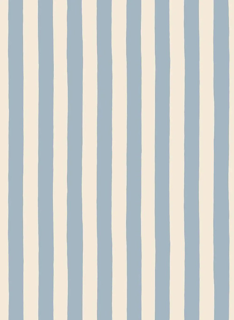 Josephine Munsey Carta da parati Medium Hand Painted Stripe - Beryl/ Colethrop Cream