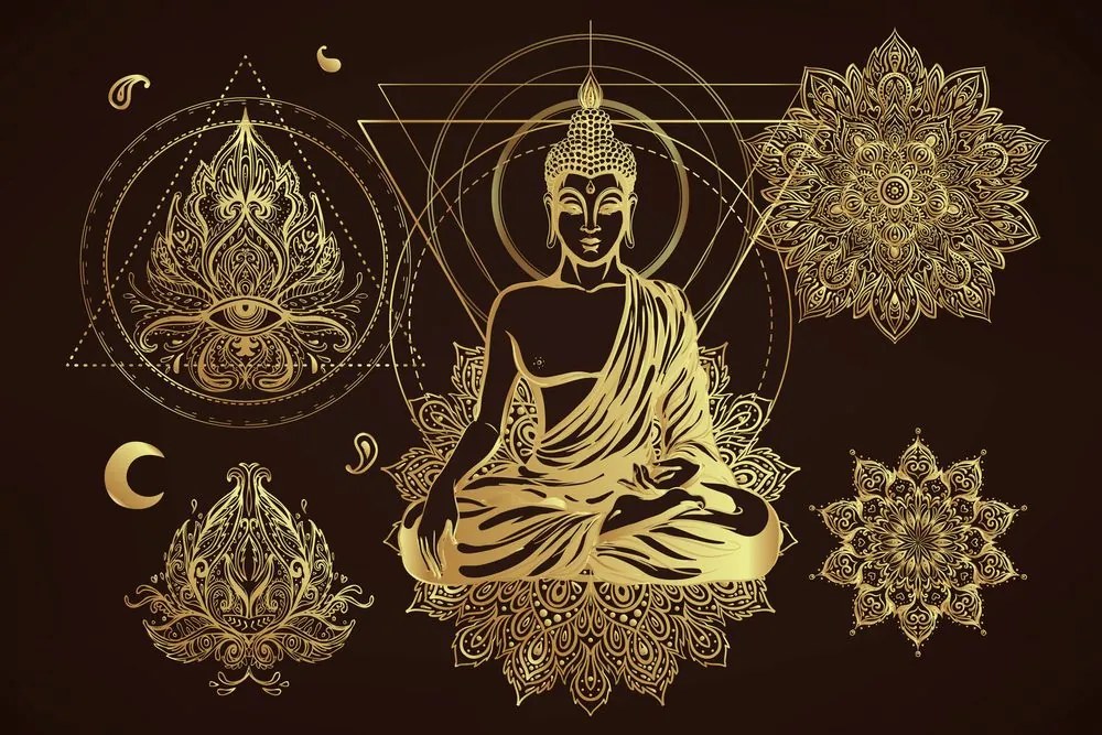 Quadro su tela – Buddha dorato