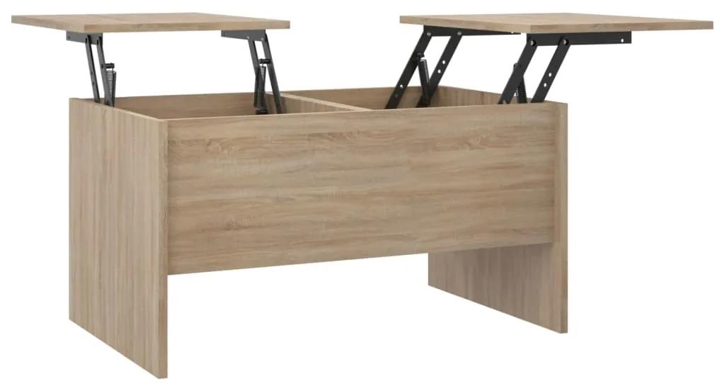 Tavolino salotto rovere sonoma 80x50x42,5 cm legno multistrato
