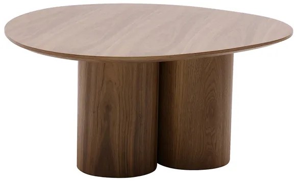 Tavolino da salotto design legno scuro noce L100 cm HOLLEN