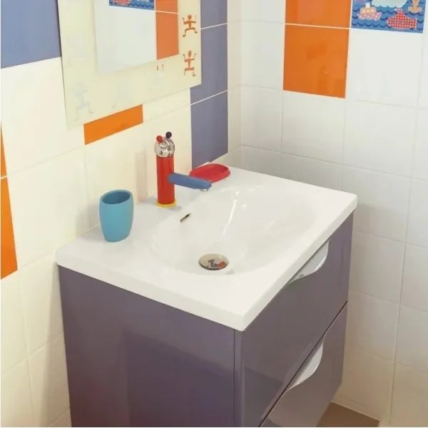 RAV Slezák SE326.0 - Miscelatore per lavabo JUNIOR 18,2 cm rosso/blu