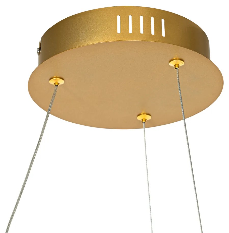 Lampada a sospensione di design oro 72 cm con LED dimmerabile a 3 livelli - Rowan