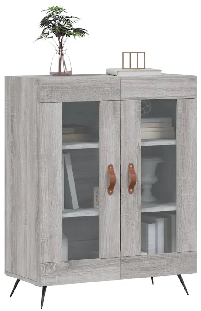 Credenza grigio sonoma 69,5x34x90 cm in legno multistrato