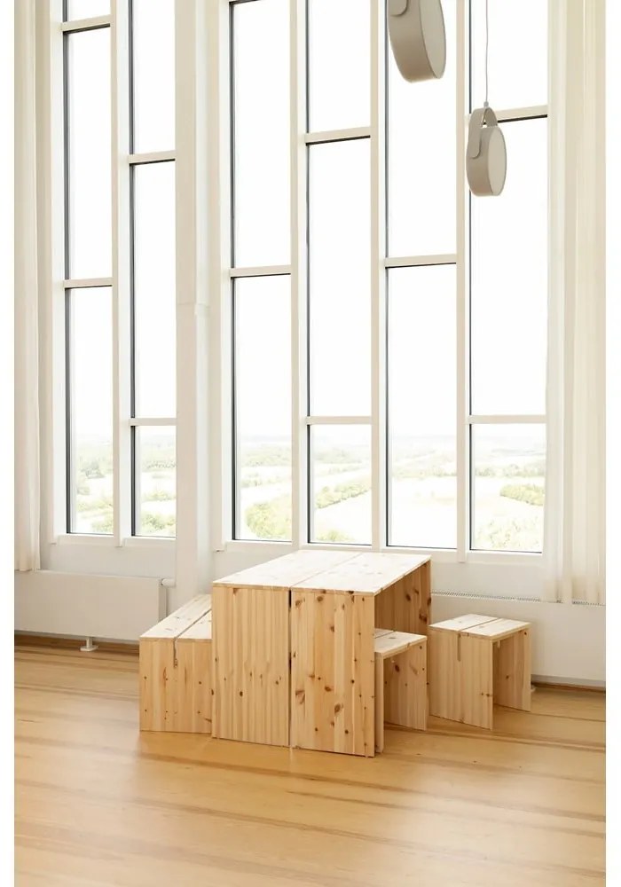 Sgabello di colore naturale in pino massiccio Join-In – Karup Design