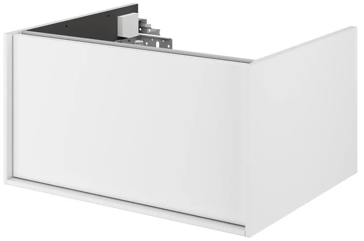 Mobile da bagno sotto lavabo SENSEA Neo Frame bianco laccato lucido L 60 x H 32 x P 48 cm 1 cassetto, lavabo non incluso