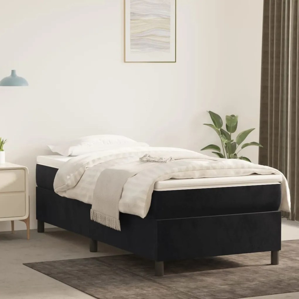 Giroletto Nero 90x200 Cm İn Velluto /
