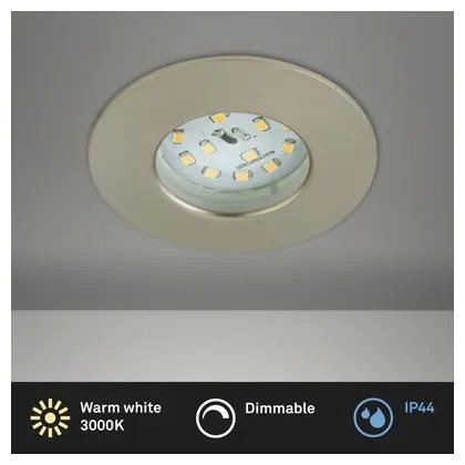 Briloner 8316-012 - Lampada da incasso per bagno dimmerabile a LED LED/5,5W/230V IP44 cromo opaco