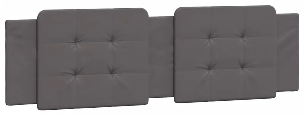 Letto con materasso grigio 180x200 cm in similpelle