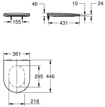 GROHE 39577001 - Sedile WC ESSENCE bianco durevole