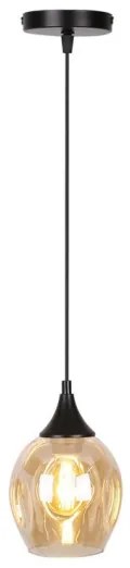 Lampadario a sospensione con filo ASPA 1xE27/40W/230V nero