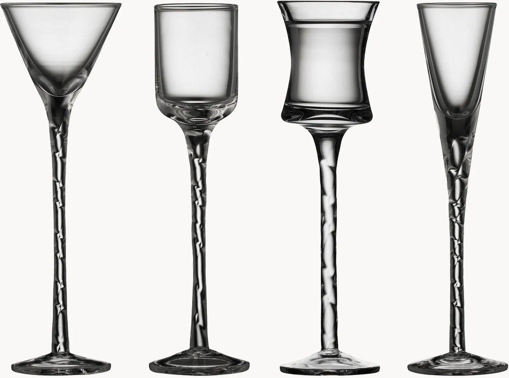 Set di 4 bicchierini da liquore Nora