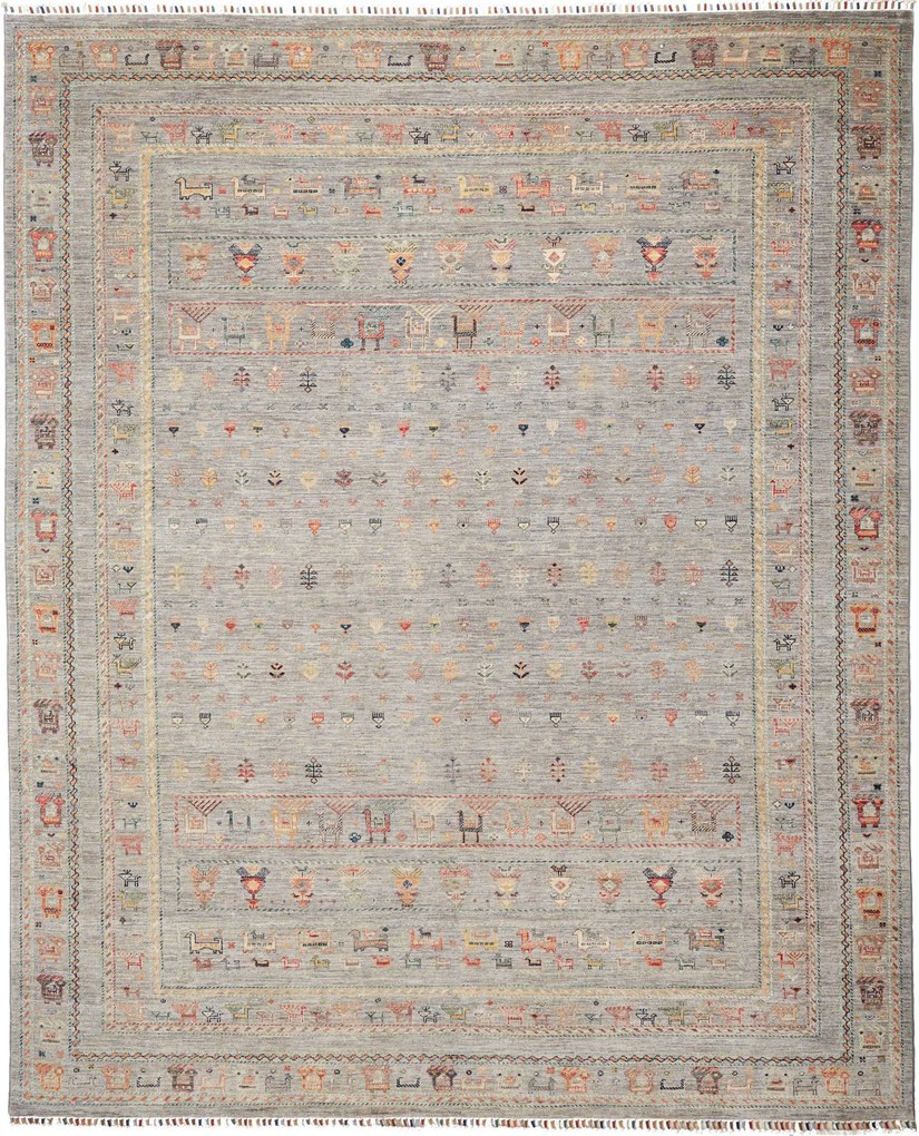 Samarkand Tappeto 300x250 Grigio (Pakistan) Annodato A Mano