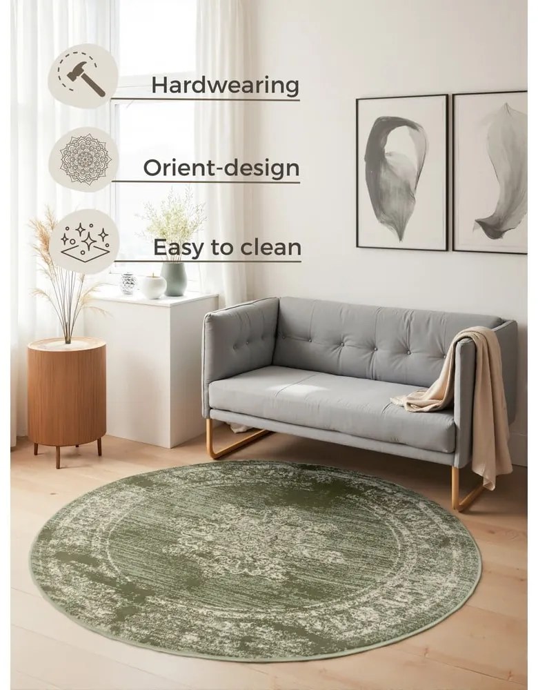 Tappeto rotondo verde ø 120 cm Gloria Lydia – Hanse Home