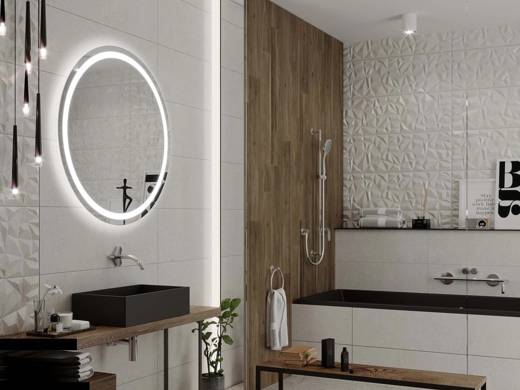 Specchio rotondo con illuminazione LED C4