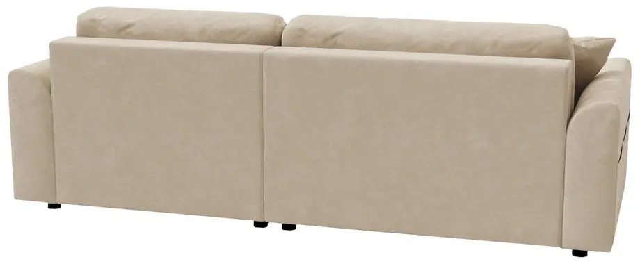 Divano angolare beige in velluto (variabile) Lorine - Ropez