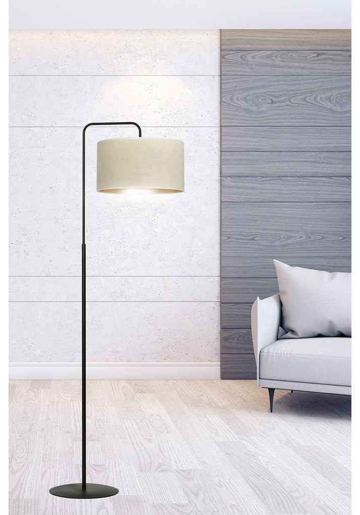 Piantana Contemporaneo Ganesha Acciaio Nero Bianco 1 Luce E27 Ip20