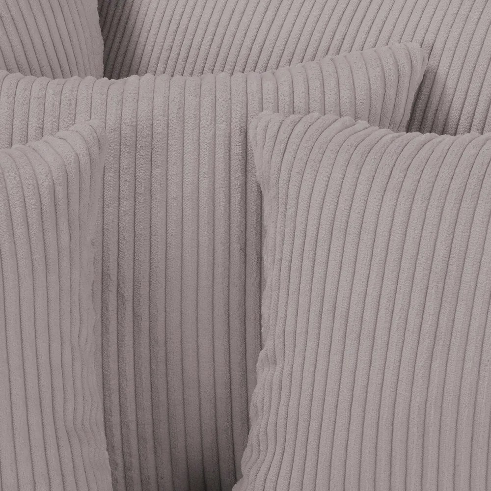 Divano angolare in velluto a coste grigio (angolo sinistro) Ariella - Ropez