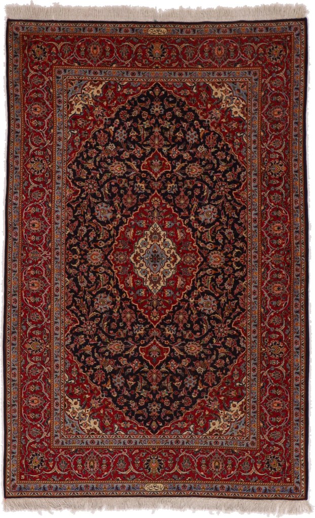Kashan Tappeto 140 x 220 (Iran) Annodato A Mano