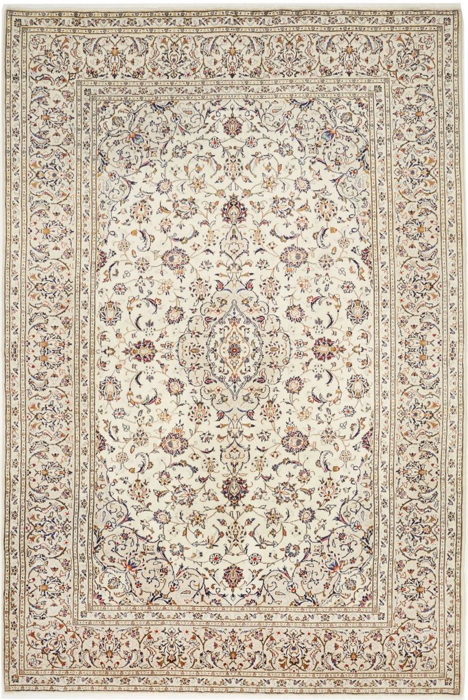 Kashan Tappeto persiano 200 x 300 Beige (Iran) Annodato A Mano