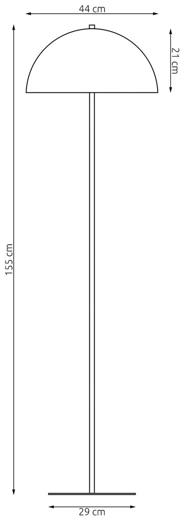 Piantana Moderno Demetra Acciaio Arancione 1 Luce E27 Ip20