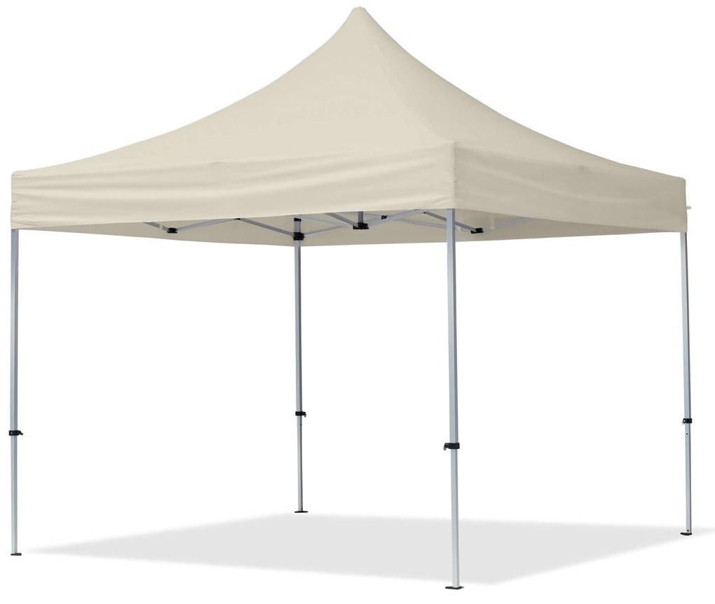 TOOLPORT 3x3m gazebo pieghevole, ECONOMY alluminio, crema - (59002)