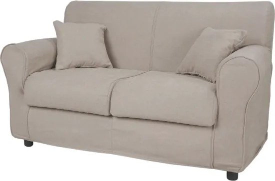 Divano 2 posti in tessuto sfoderabile VERONA 150 cm tinta unita BEIGE