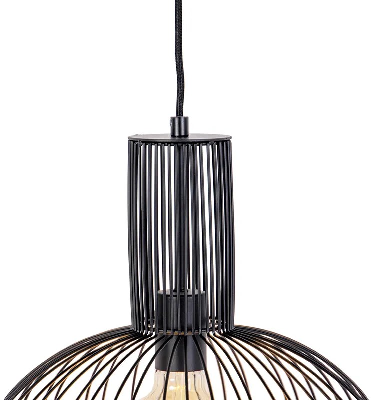 Lampada a sospensione di design nera - Wire Bake