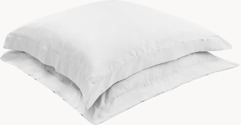 Set di 2 federe in raso di cotone White