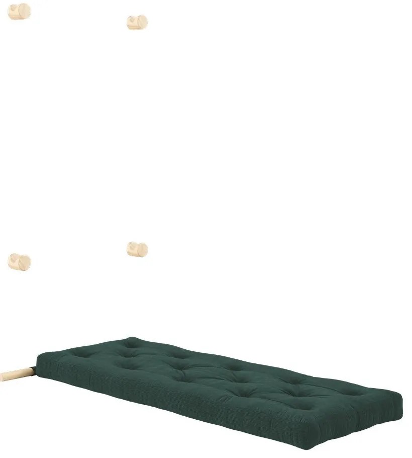 Poltrona verde scuro allungabile con rivestimento in velluto a coste Hooked – Karup Design