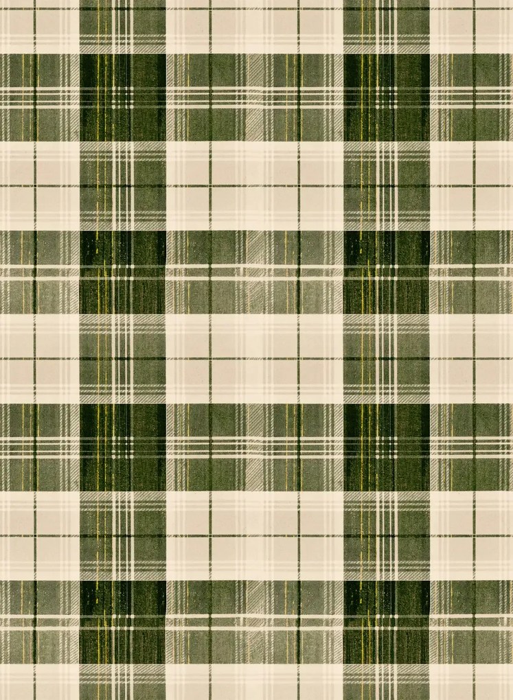 Mindthegap Carta da parati Countryside Plaid - Beechnut/ Yellow/ Taupe