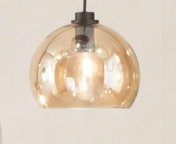 Sospensione verve- 1 luce ambra attacco e14 senza base d' attacco d...