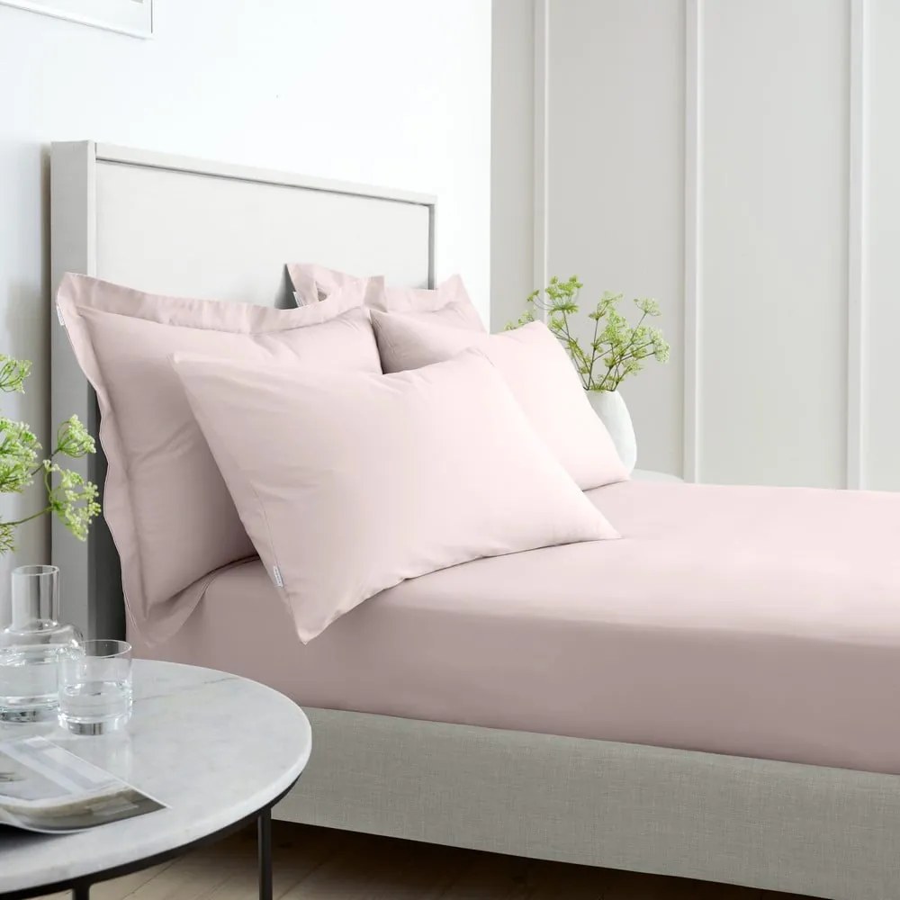 Lenzuolo con angoli rosa in percalle di cotone 90x190 cm Cotton Percale – Bianca