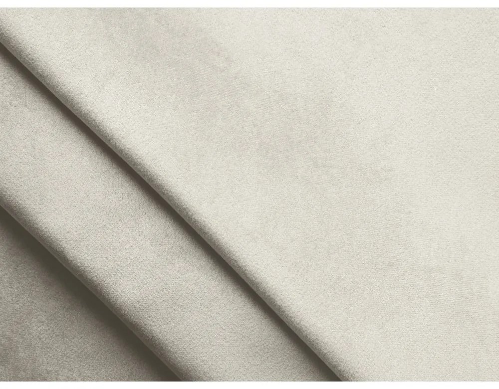 Poggiapiedi bianco con rivestimento in velluto Nalu – Makamii