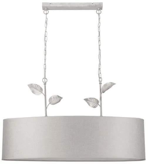 Lampadario a catena NOEMI 2xE27/60W/230V argento/bianco patinato