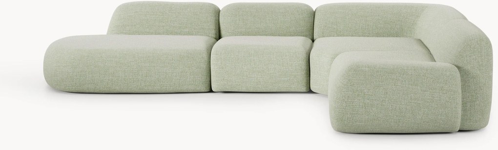 Divano angolare componibile XL in bouclé Wolke