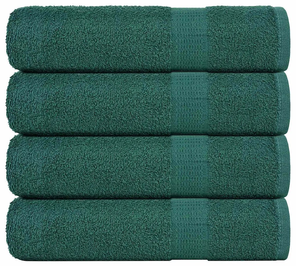 Asciugamani Da Bagno 4 Pz Verde 100x150cm 360g/m² 100% Cotone /