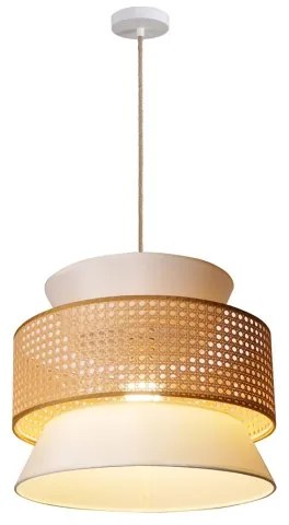Lampadario a sospensione con filo GRENADA 1xE27/20W/230V diametro 40 cm beige