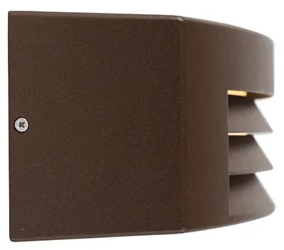 Applique da parete moderna marrone ruggine IP44 - Hurricane 1