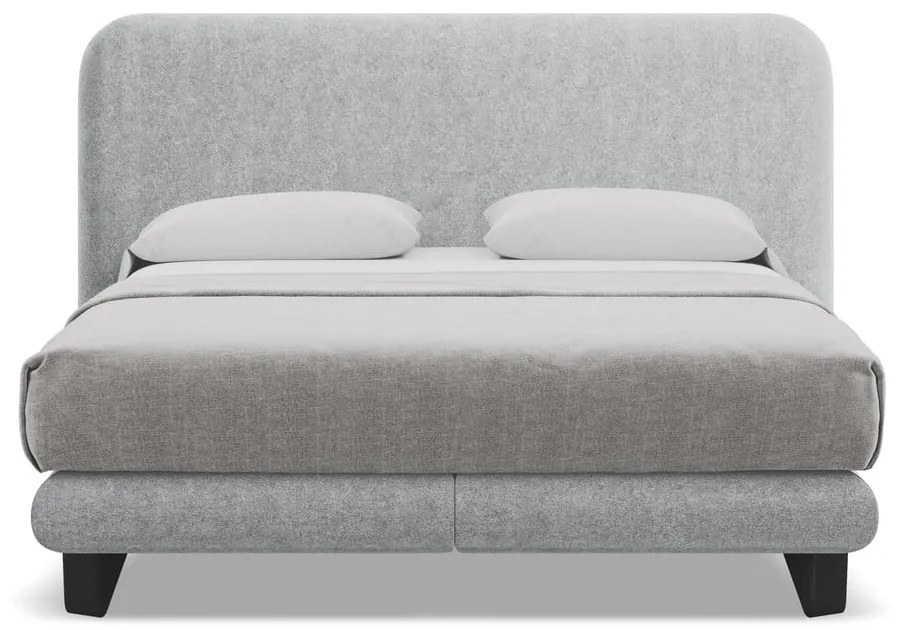 Letto boxspring grigio chiaro 140x200 cm Ilima - Makamii